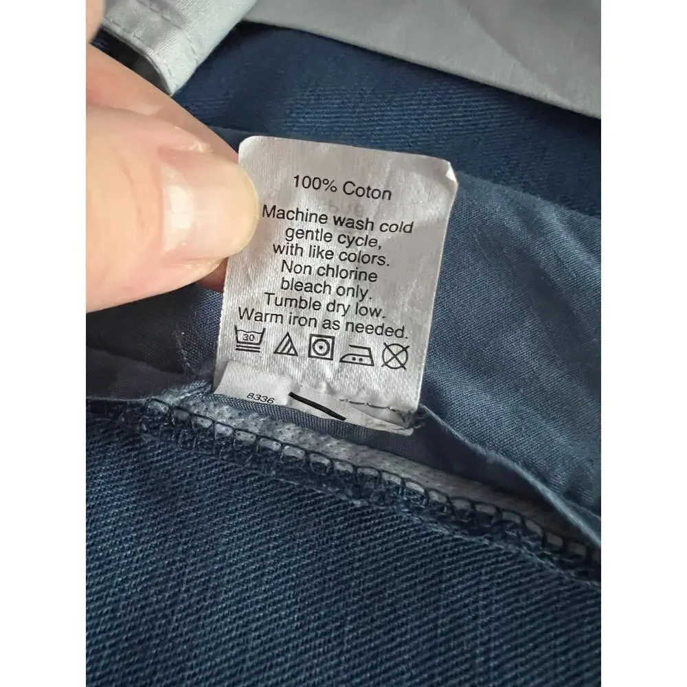 J.Crew Men’s Sutton Slim Fit Chino Casual Pants Blue Cotton Twill Size 34x34